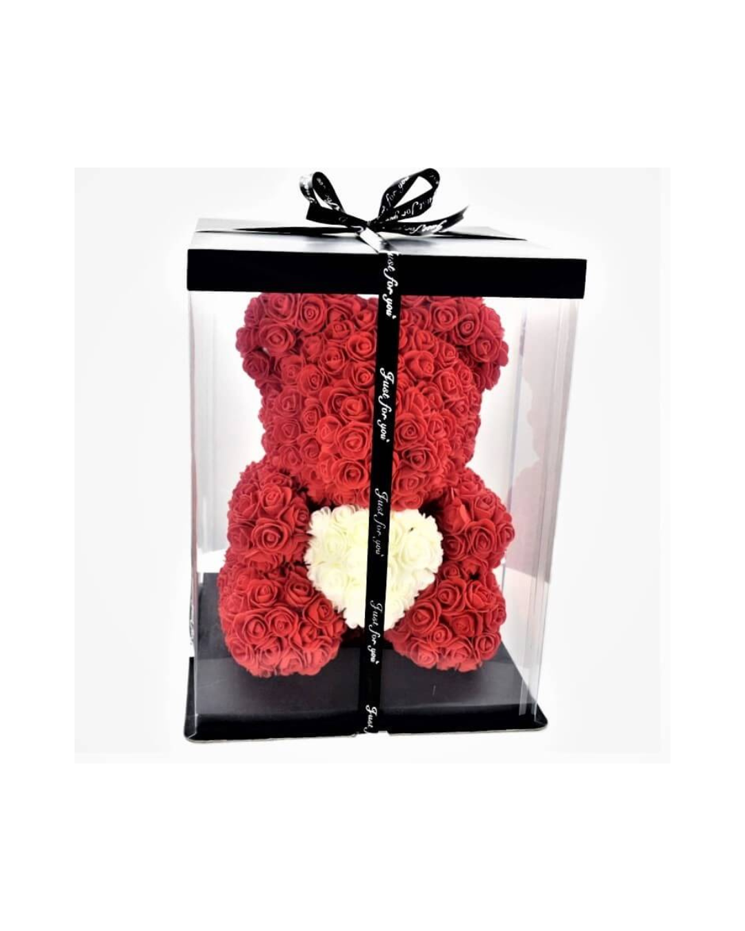 Coffret ours en roses